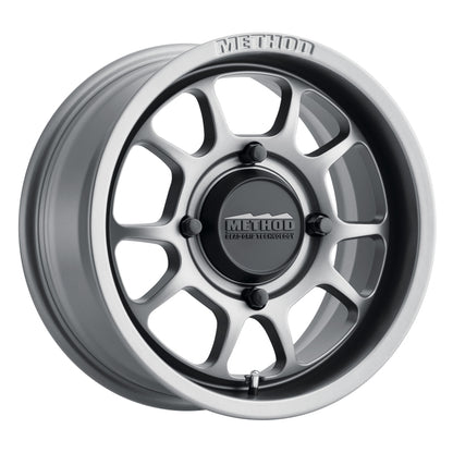 Method MR409 15x10 5+5/0mm Offset 4x156 132mm CB Steel Grey Wheel
