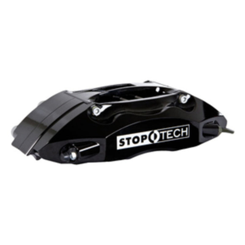 StopTech 03-06 Evo Front BBK w/ Black ST-40 Calipers Slotted 355x32mm Rotors Pads and SS Lines