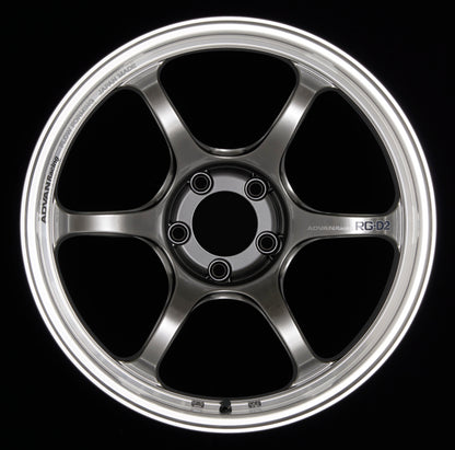 Advan RG-D2 15x7.0 +42 4-100 Machining & Racing Hyper Black Wheel